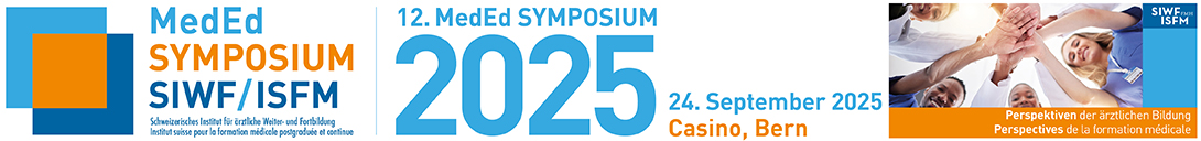 Header Banner für die Konferenz: MedEd Symposium 2025. Diese geht vom 24. September 2025 bis 24. September 2025 in Casino Bern.