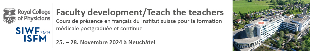 SIWF/RCP Teach-the-Teacher Workshops Neuchâtel November 2024